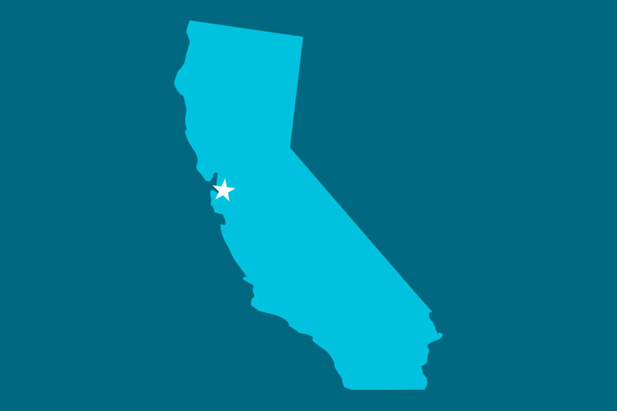 Map with Alameda California