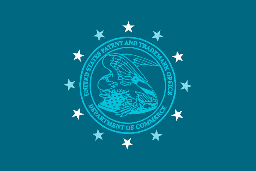 US patent and trademark seal with stars