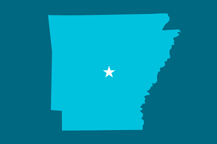 map with Little Rock Arkansas