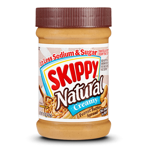 SKIPPY<sup>®</sup> Natural 1/3 Less Sodium & Sugar Peanut Butter Spread