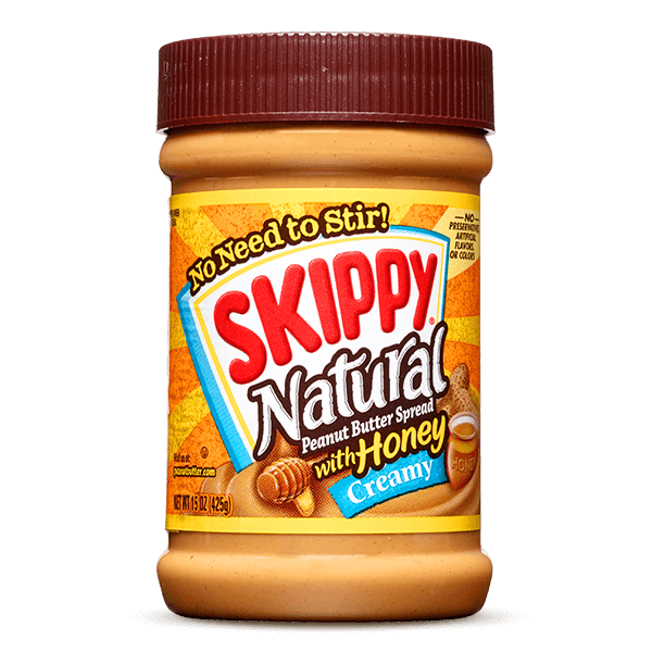 SKIPPY<sup>®</sup> Natural Creamy Peanut Butter Spread with Honey