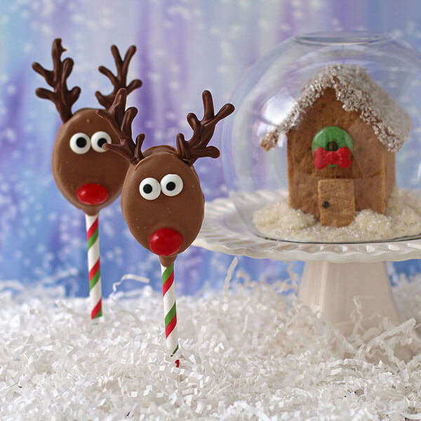 Peanut Butter Reindeer Pops