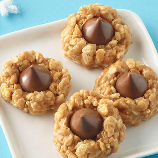 No Bake Peanut Butter Chocolate Drop Cookie