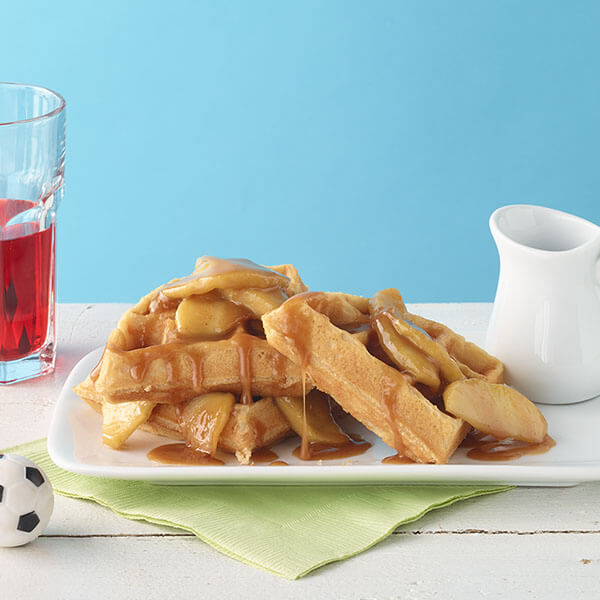 Peanut Butter and Apple Topped Waffles – Recipes