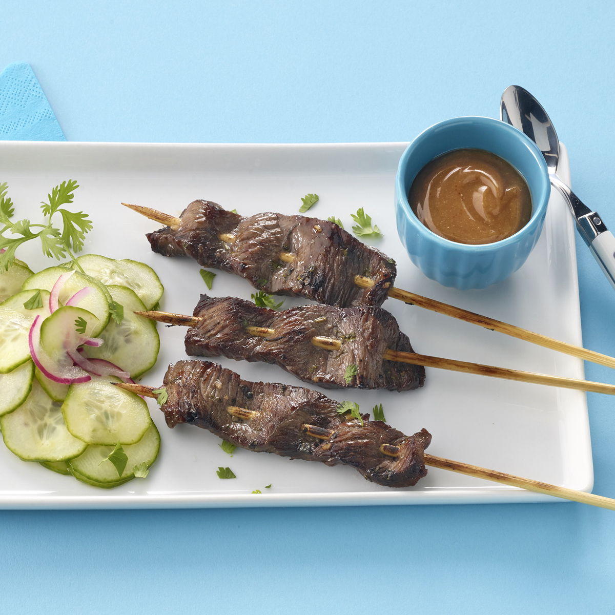 Grilled Beef Satay and Spicy Peanut Sauce – Recipes