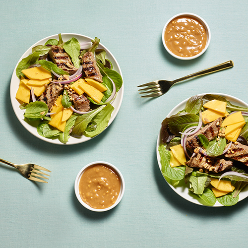 Beef and Mango Salad with Peanut Dressing