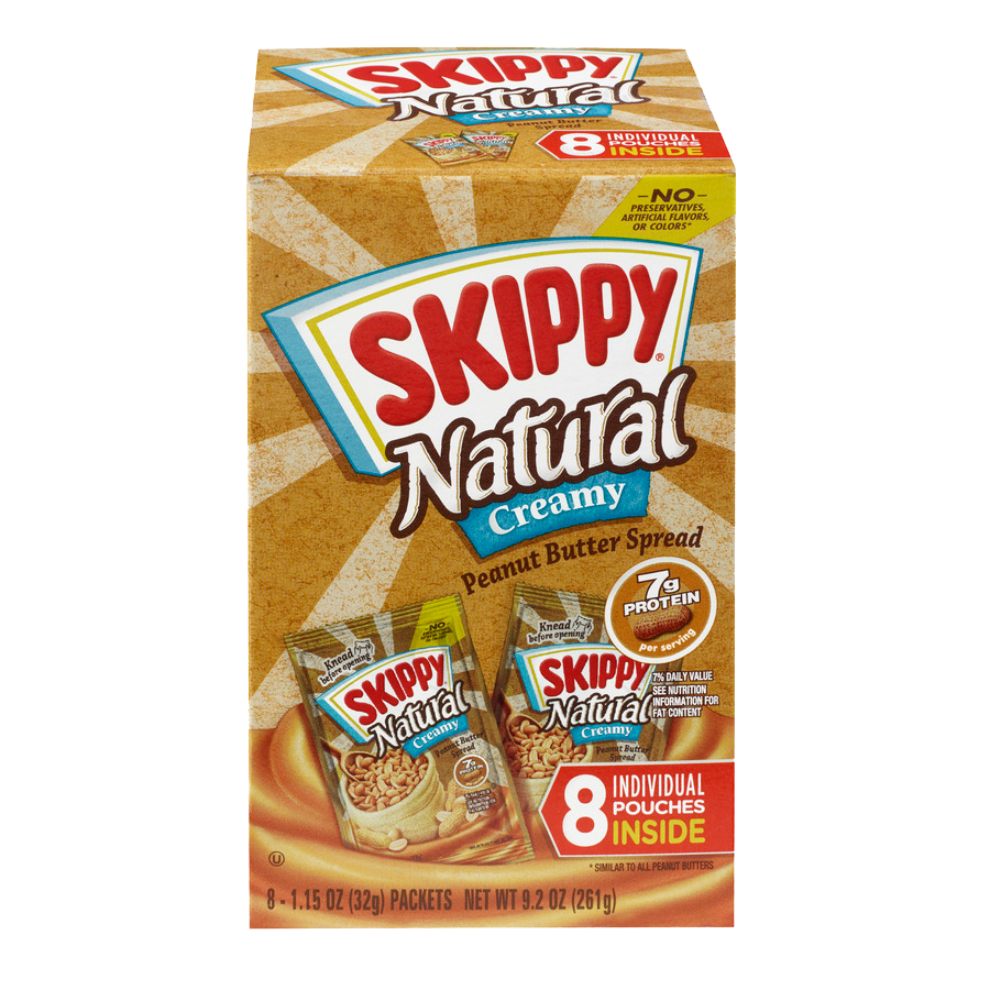 SKIPPY® Natural Creamy Peanut Butter Individual Squeeze Packs
