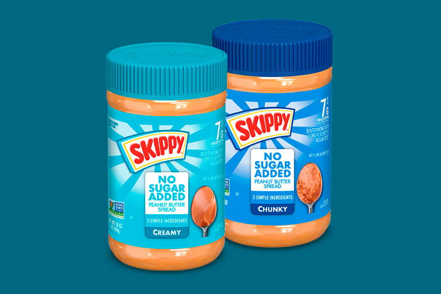 Skippy No Sugar Added jars