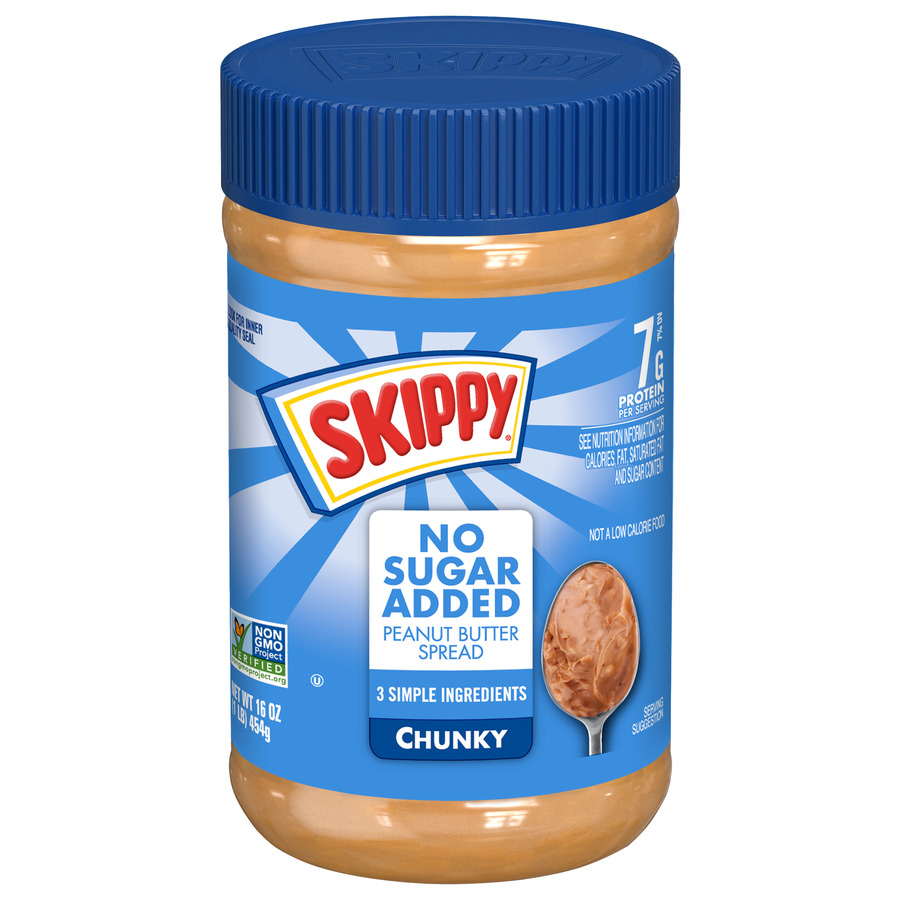 SKIPPY<sup>®</sup>  Chunky Peanut Butter Spread No Sugar Added