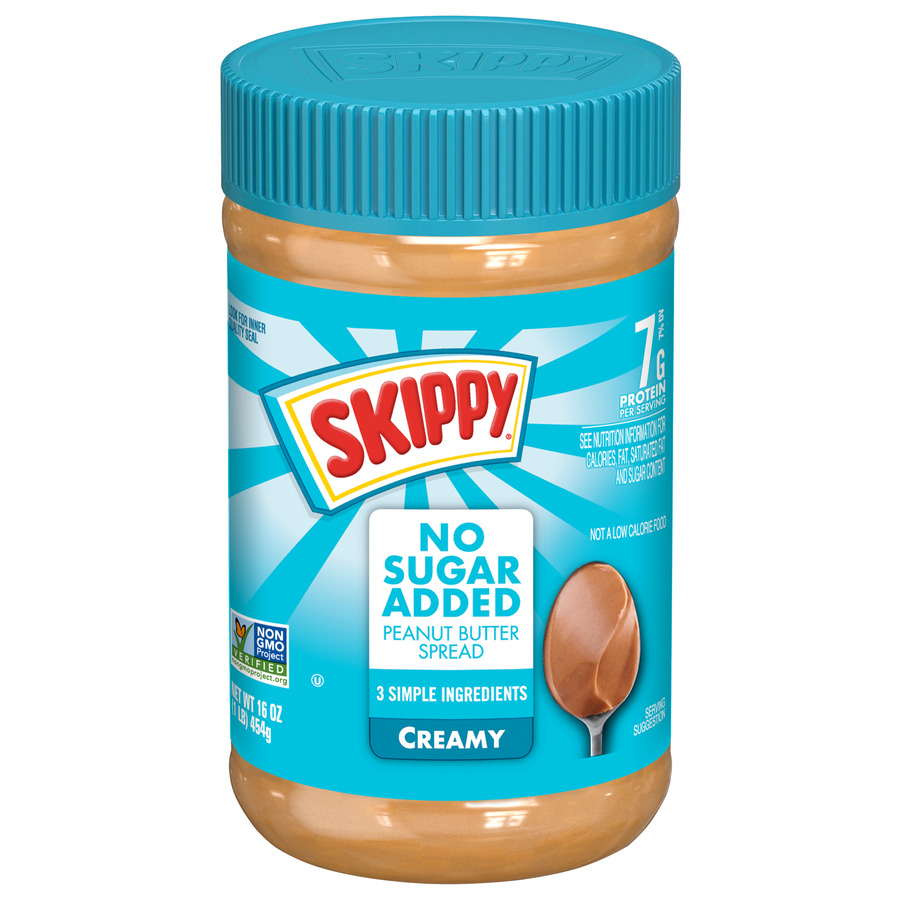 SKIPPY<sup>®</sup>  Creamy Peanut Butter Spread No Sugar Added