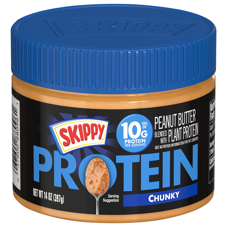 SKIPPY<sup>®</sup> Peanut Butter Blended with Plant Protein Chunky