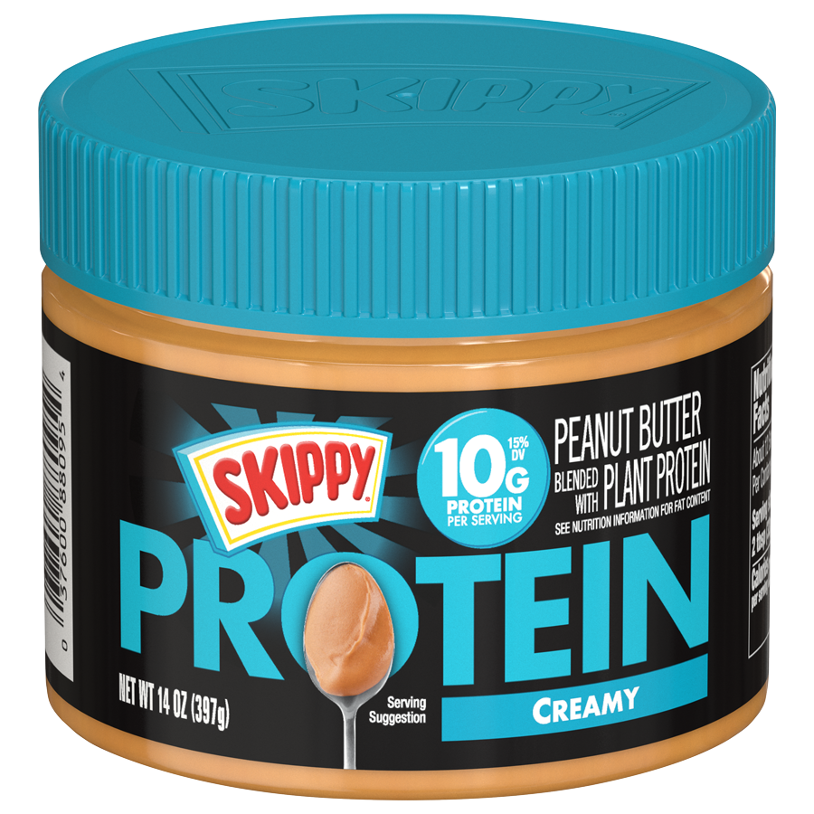 SKIPPY<sup>®</sup> Peanut Butter Blended with Plant Protein Creamy