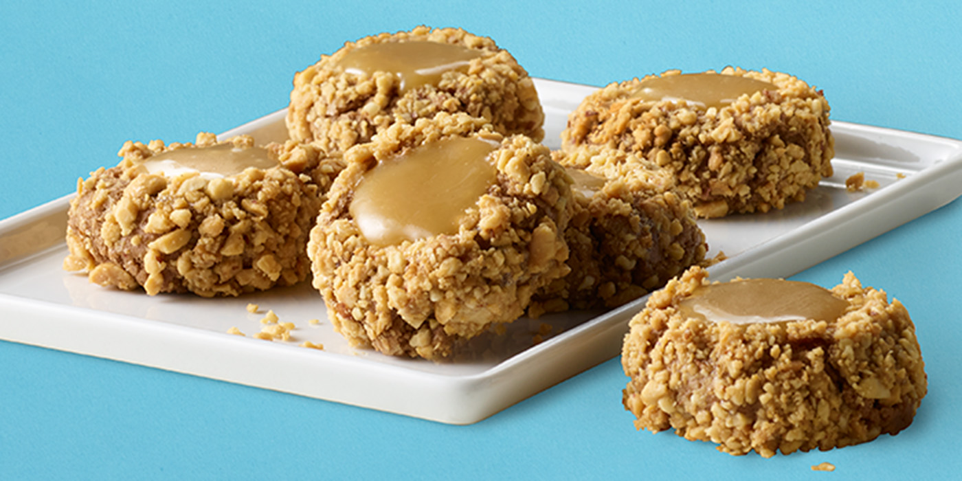 peanut-butter-caramel-thumbprint-cookies