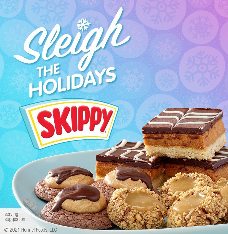 Skippy sleigh the holidays
