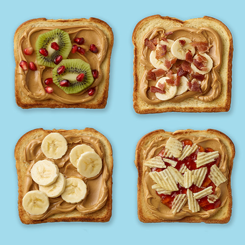 Open Face Peanut Butter Toast