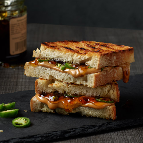 Peanut Butter and Jalapeno Sandwich