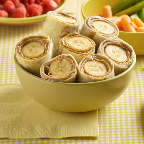 Peanut Butter Banana Roll-Up Snacks
