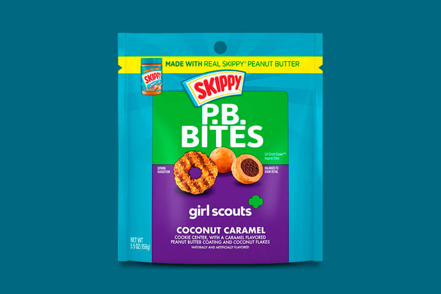 P.B. Bites Girl Scouts Coconut Caramel package