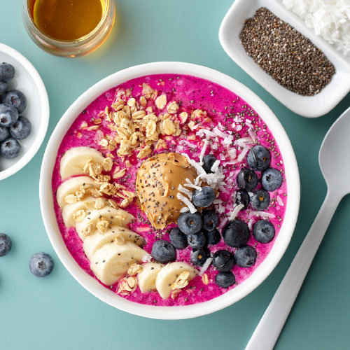 Peanut Butter Dragon Fruit Bowl