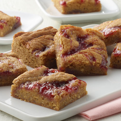 Peanut Butter and Jelly Blondies