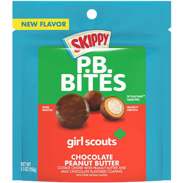 SKIPPY<sup>®</sup> P.B. Bites Girl Scout Cookie™ Chocolate Peanut Butter
