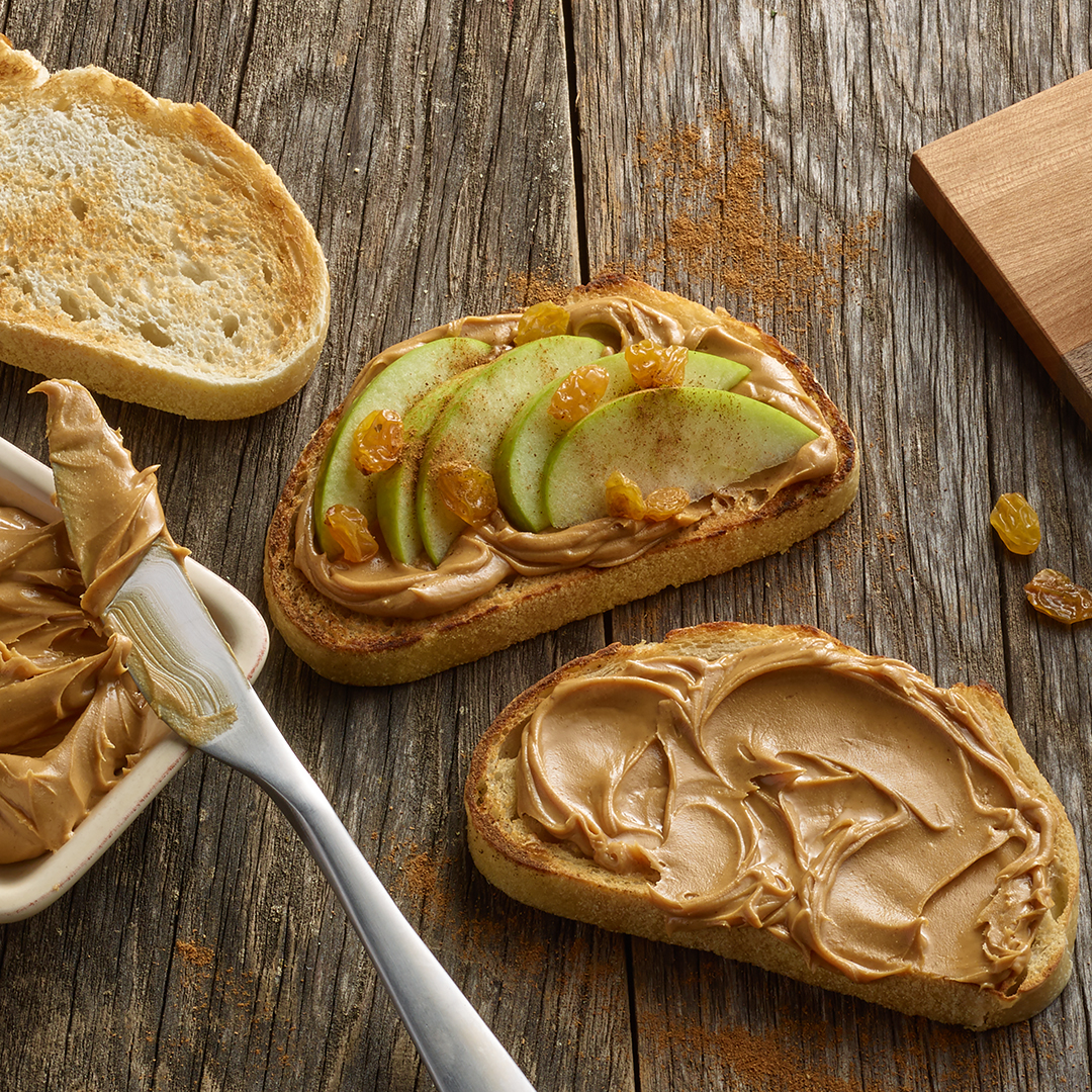 Peanut Butter, Apple and Raisin Sandwich